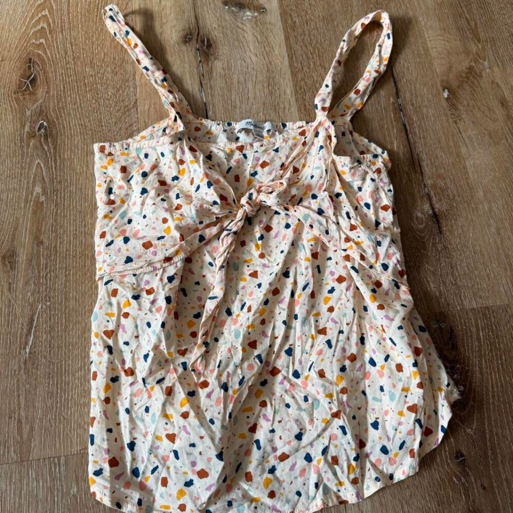 Madewell Tie-Front Cami Top in Terrazzo‎ Size 0